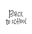 back to school lettering vector image