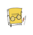 book and glasses vector image