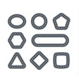 road icons for cars in form geometric vector image