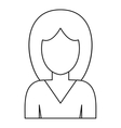 female avatar icon outline style vector image