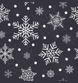 seamless pattern with snowflakes vector image