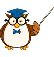 owl teacher cartoon vector image