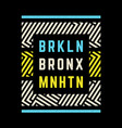 brooklyn retro print vector image