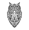 decorative owl ethnic pattern vector image