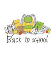 back to school poster vector image