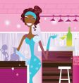 girl in bar vector image