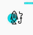 fishing fish hook hunting turquoise highlight vector image