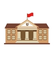 building school flag icon vector image