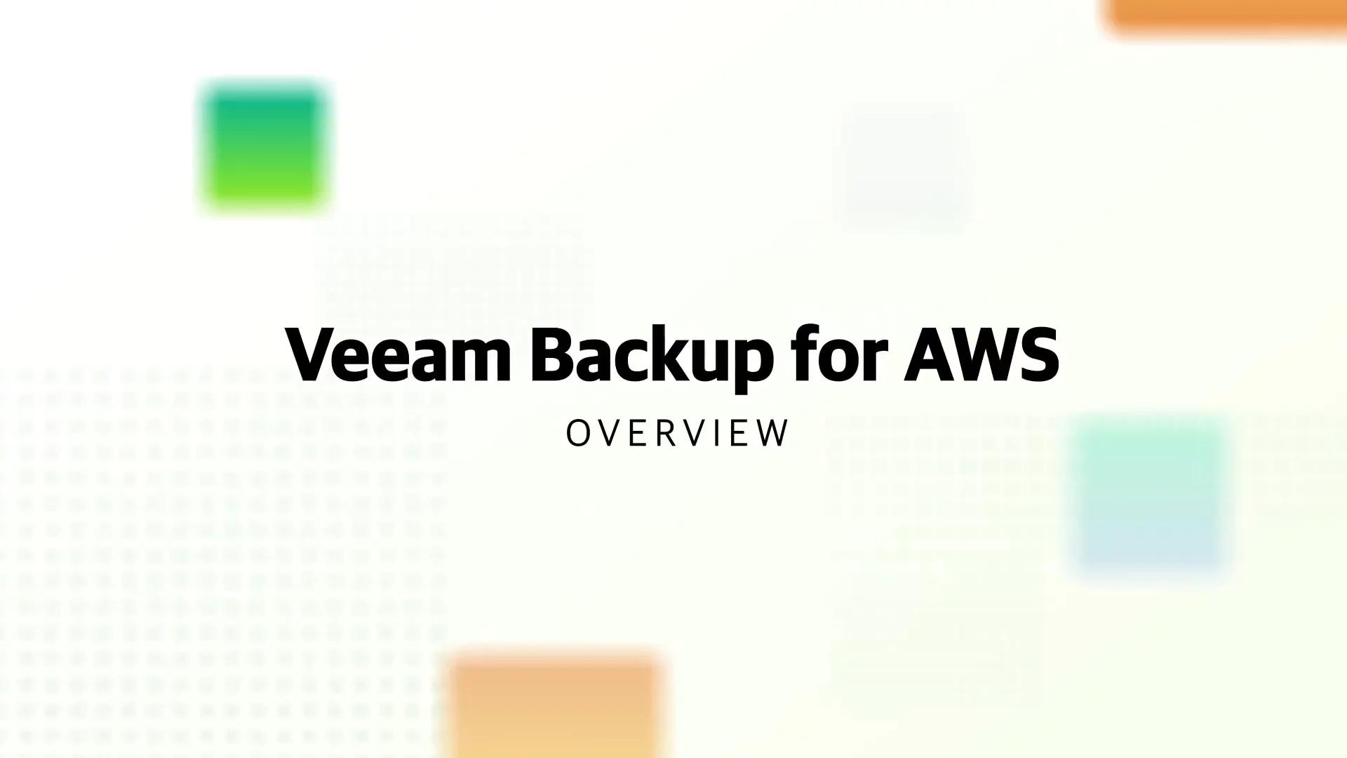 Veeam Backup for AWS