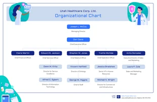 premium  Template: Medical Device Company Organizational Chart Template