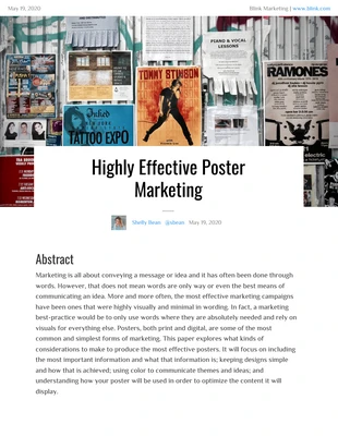 premium  Template: Poster Marketing White Paper Template