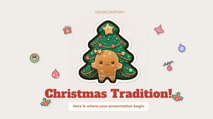 Free  Template: Cute Christmas Illustration Presentation Template