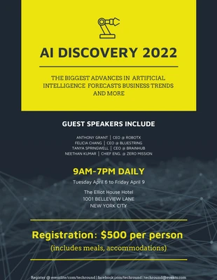 business  Template: AI Discovery Trends Conference Event Flyer Template