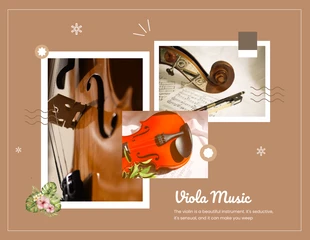 Free  Template: Chocolat Simple Biola Music Collage