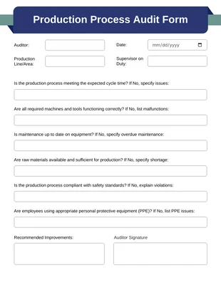 premium interactive Template: Formulaire d'audit minimaliste vert et bleu marine