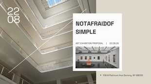 Free  Template: Art Exhibition Proposal Example Presentation Template