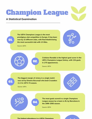 Free  Template: Champion League Sport Infographic Template