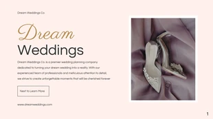 Free  Template: Dream Wedding Presentation Template