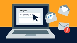 premium  Template: Ligne d'objet de l'e-mail En-tête du blog