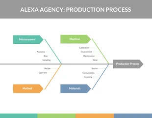 premium  Template: Production Process Fishbone Diagram Template