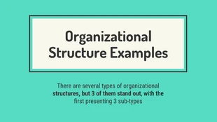 Free  Template: Organizational Structure Presentation Template