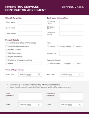 business  Template: Formulaires d'entrepreneur de conception simple et moderne