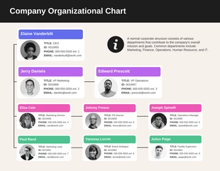 business  Template: Modern ID Corporate Organizational Chart Template