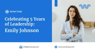 Free  Template: Leadership Work Anniversary Company Presentation