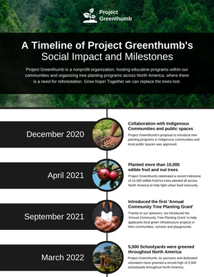 Environmental Nonprofit Timeline Infographic Template