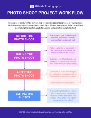 Free  Template: Photography Workflow Flow Chart Template