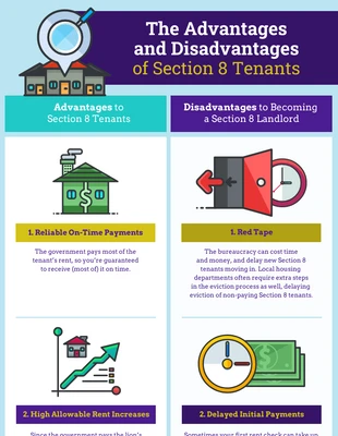 premium  Template: Advantage and Disadvantage of Tenants Infographic Template