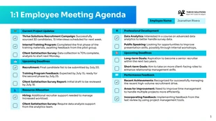 business interactive Template: Business 1:1 Meeting Agenda Presentation