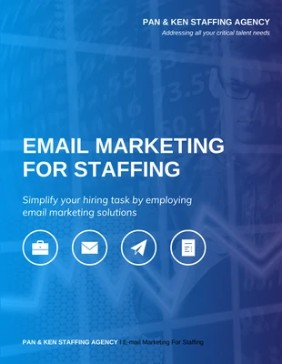 Free  Template: Blue Email Marketing White Paper Template