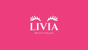 Free  Template: Carte De Visite Lash De Beauté Minimaliste Magenta