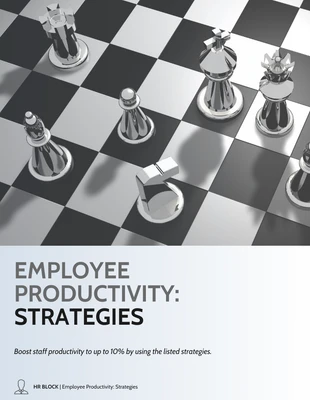 premium  Template: Monochromatic Employee Productivity White Paper Template