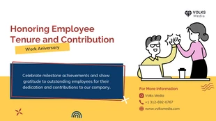 premium  Template: Honoring Employee Tenure and Contribution Work Anniversary Presentation