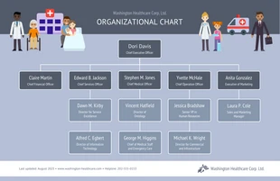 Free  Template: Hospital Organizational Chart Diagram Template