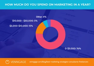 premium  Template: Yearly Marketing Spend Pie Chart Template