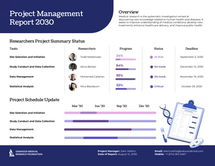 business  Template: نموذج تقرير إدارة المشاريع