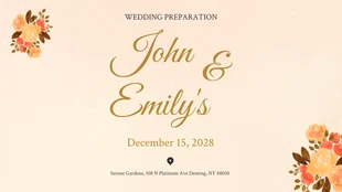 Free  Template: Champagne Wedding Presentation Template