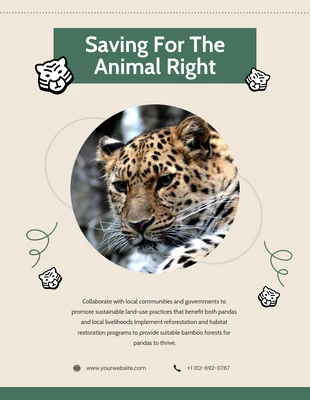 Free  Template: Flyer chocolat de la Journée mondiale des animaux