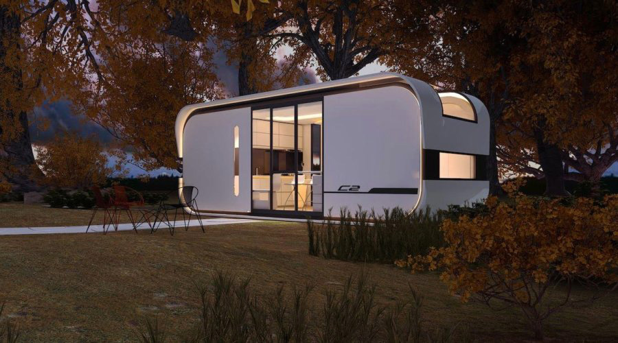 Rendering of prefab tiny home