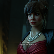 Lou is pleased in Vampire: The Masquerade - Bloodlines 2