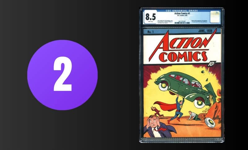 Most Expensive Comic Books - Action Comics #1 8.5