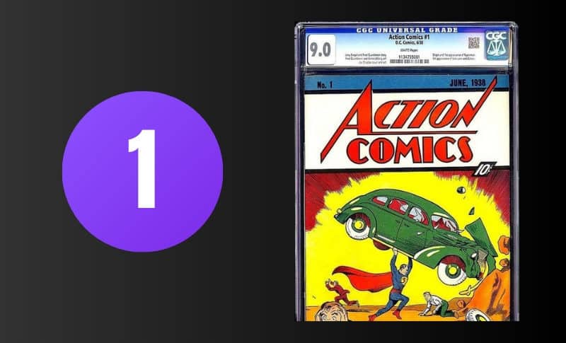 Most Expensive Comic Books - Action Comics #1 9.0