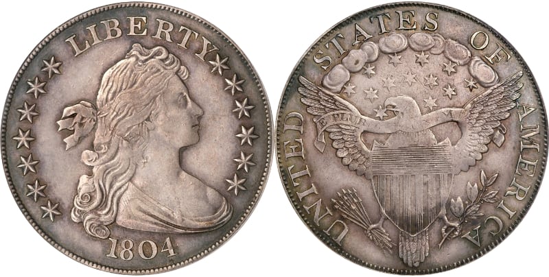 Most Expensive Coins - Silver Dollar Class 1 - 1804 - (The Watters-Childs Specimen)