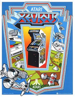 Box artwork for Xevious.