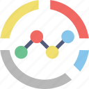 analytics, diagram, line chart, pie graph, statistics