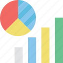 analytics, bar chart, diagram, pie graph, statistics