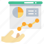 analysis, chart, graph, hand, pie, presentation 